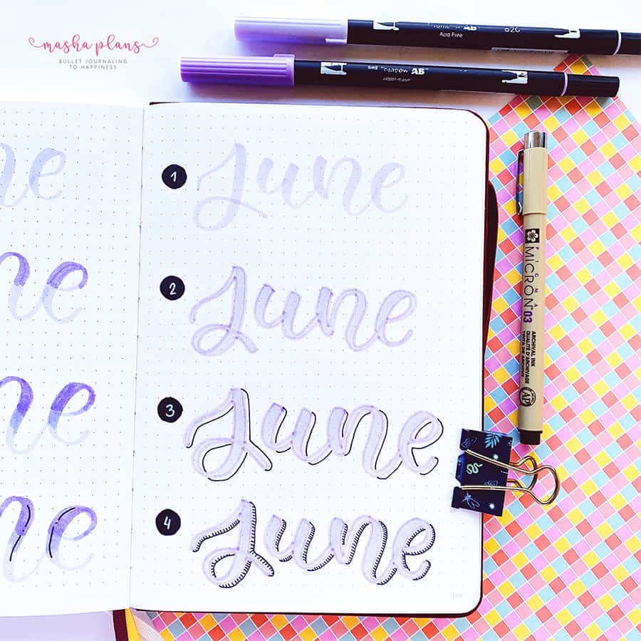 How to create a brush lettering effect with outline and shadow