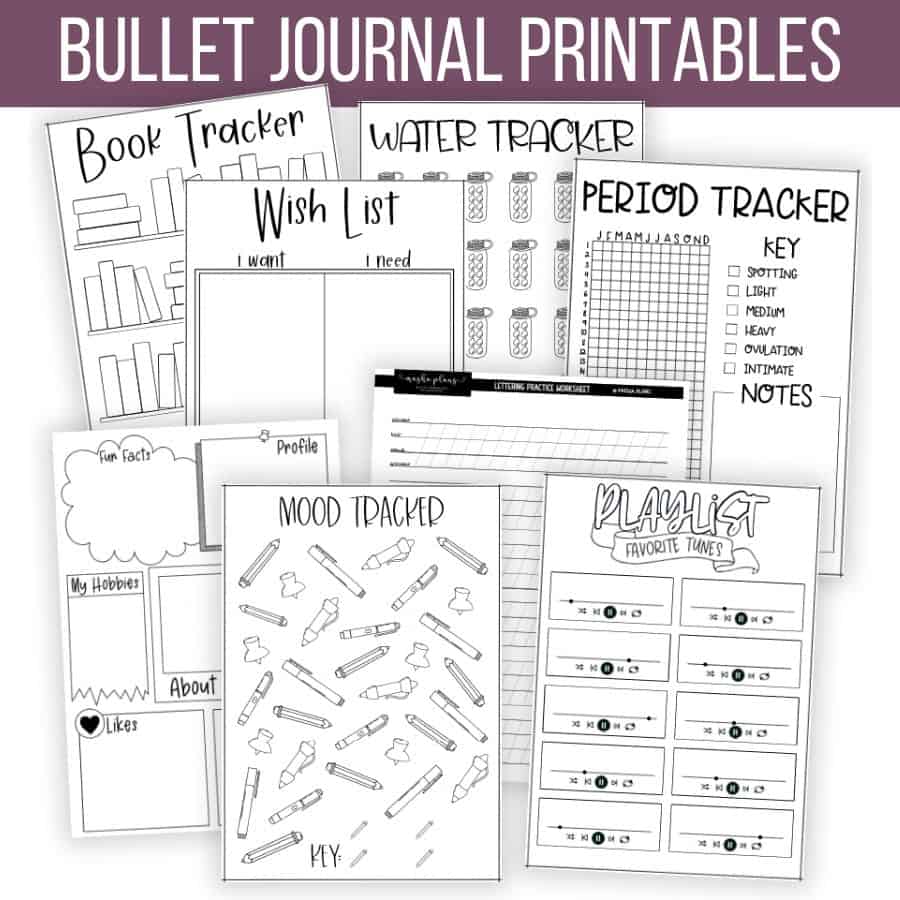 bullet journal coloring pages