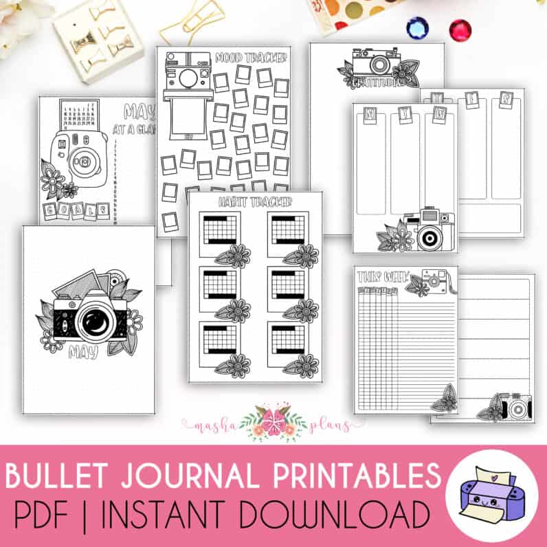 Bullet Journal Stickers Kit (Landscape) • The Printables