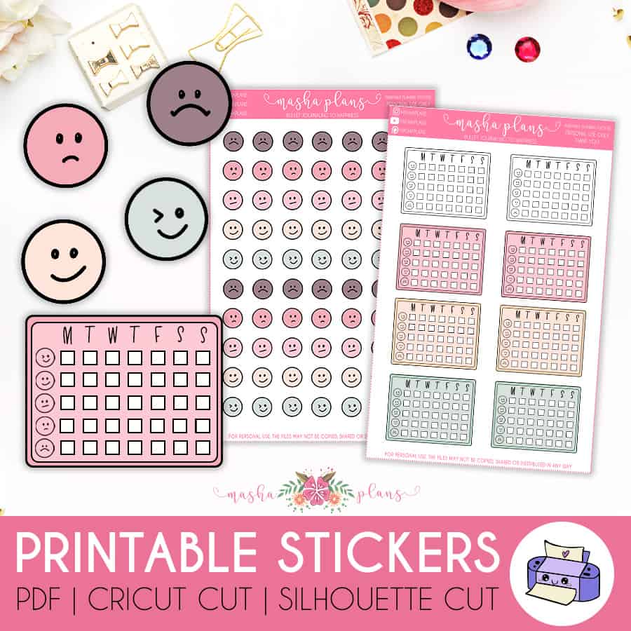 Mood tracker - 48 mood dots  Sticker for Sale by Hyper-Hoot