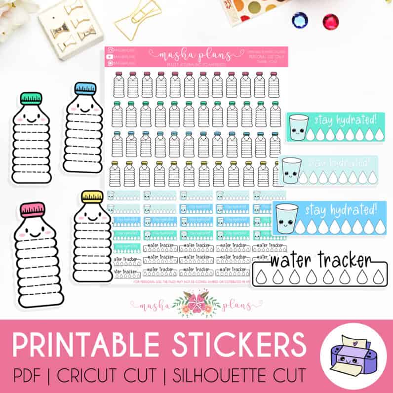 42 Clear Planner Stickers (1/2 each), Tea Stickers, Drink Stickers for  Planners and Calendars and more