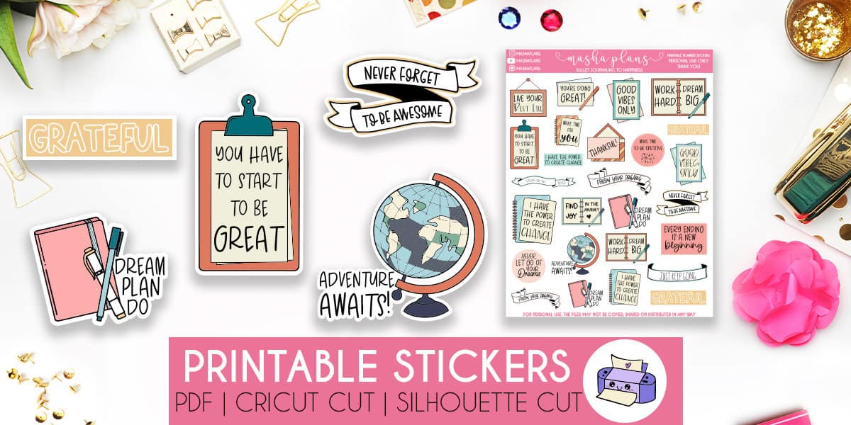 NATURAL Collection cut out or stickers for vision boards printable