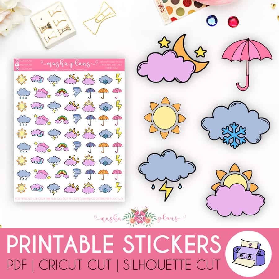 Mini Cute Weather Stickers – Stickers by AshleyK