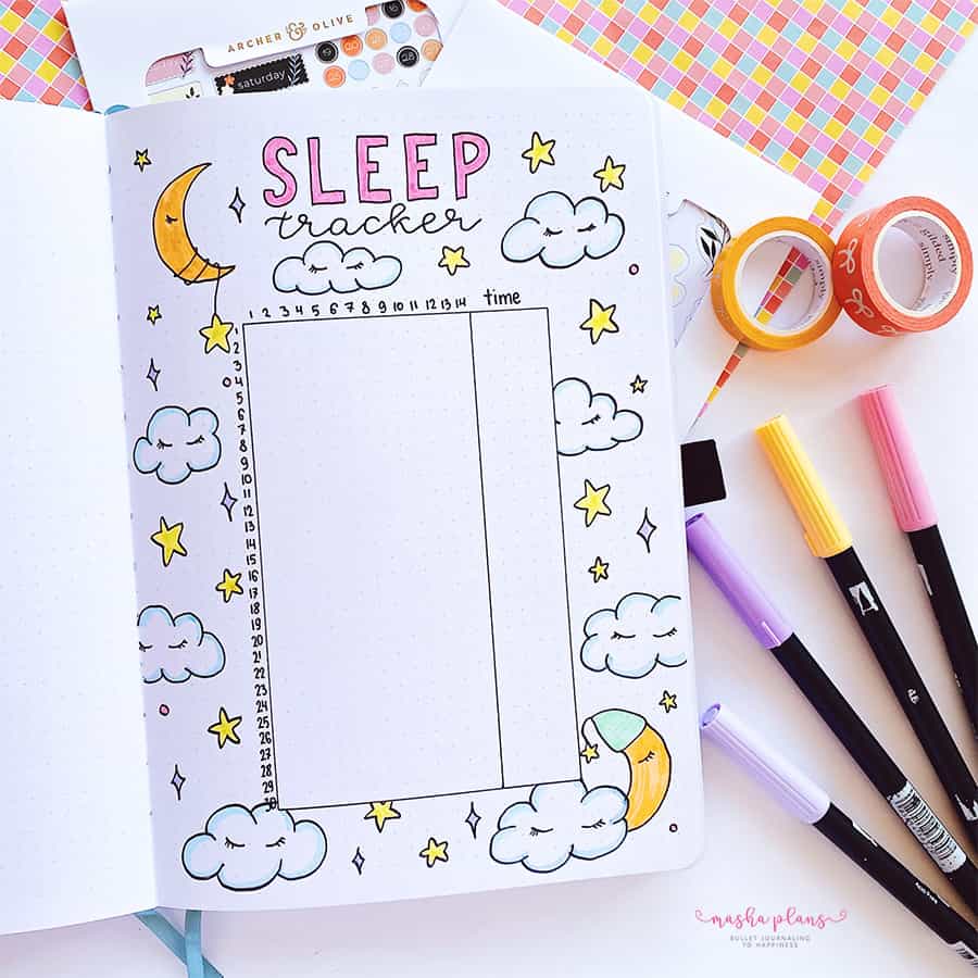 21 Adorable Bullet Journal Sleep Trackers For Better Sleep Habits