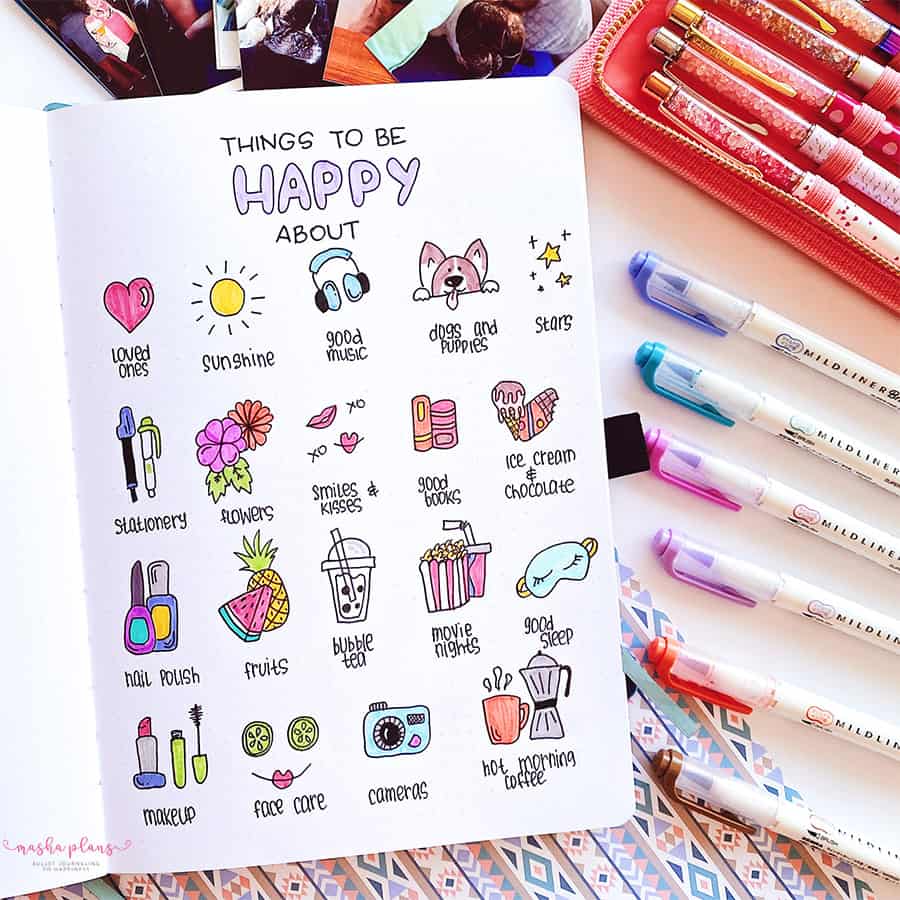 Beautiful Ideas to Fill Blank Pages in Your Bullet Journal