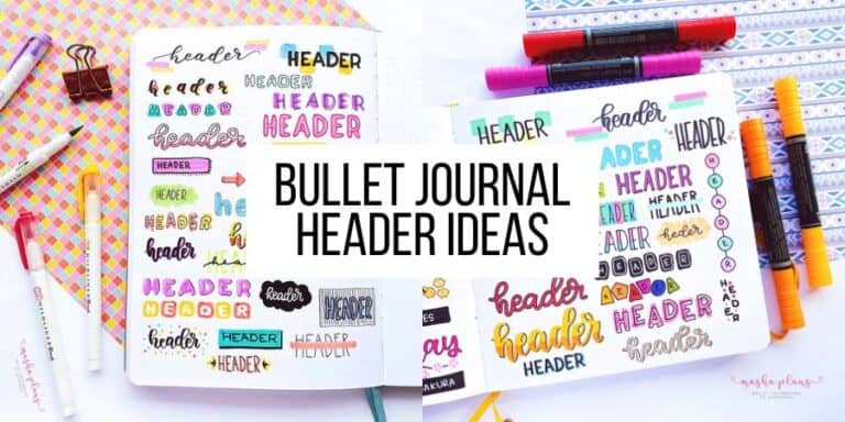90+ Bullet Journal Header And Title Ideas