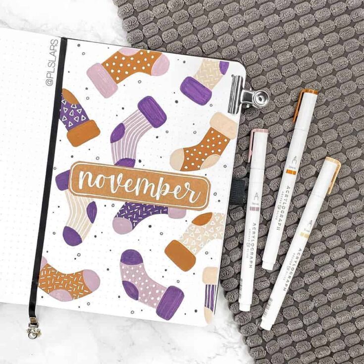 Bullet Journal Monthly Cover Pages Set - Cute Little Paper