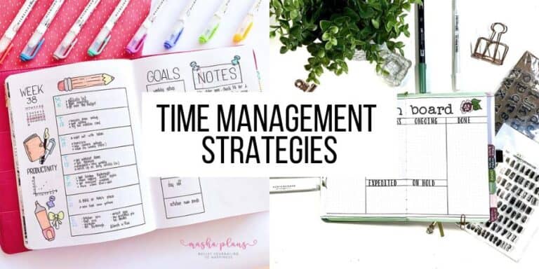 Time Management Strategies for your Bullet Journal + 9 Spread Examples
