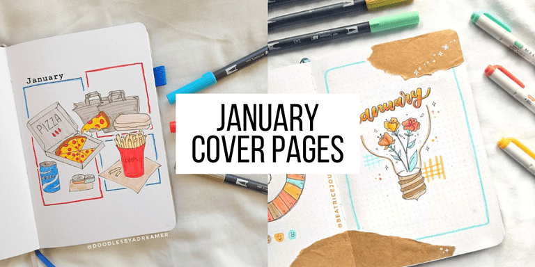January Bullet Journal Cover Page Ideas