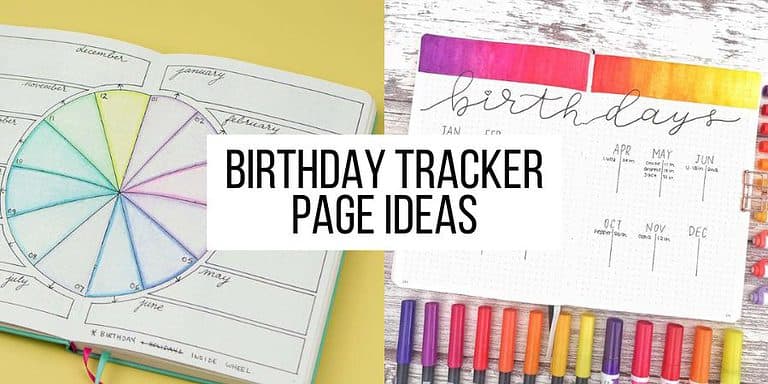 Birthday Tracker Bullet Journal Page Ideas