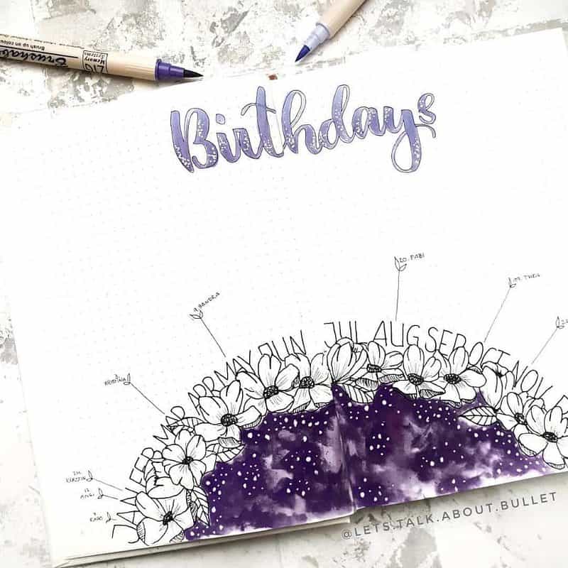 13-birthday-tracker-bullet-journal-page-ideas