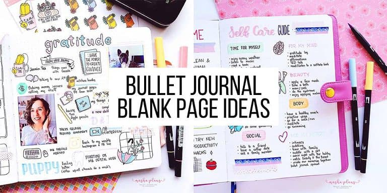 Bullet Journal Blank Page Ideas
