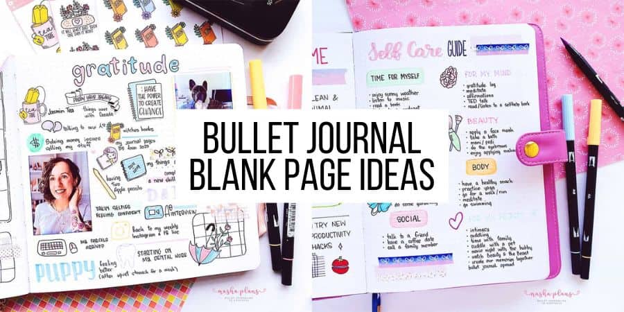 Bullet Journal Blank Page Ideas