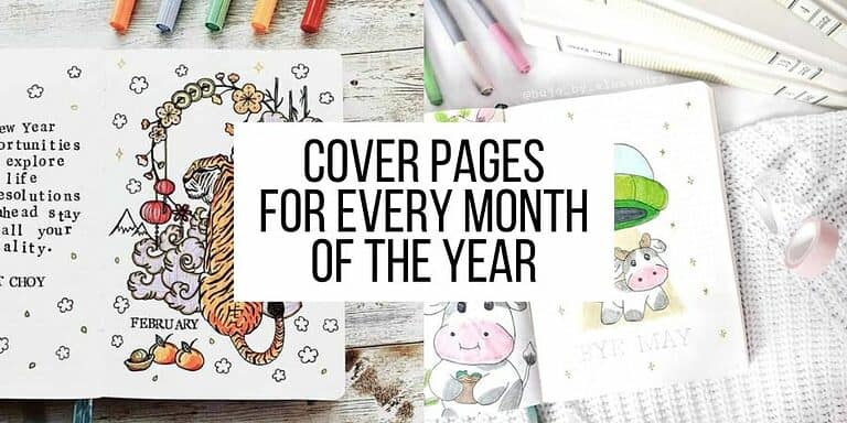 Bullet Journal Cover Page Ideas For Every Month Of The Year