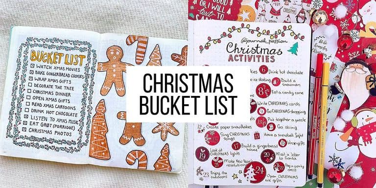 Christmas Bullet Journal Bucket List Ideas
