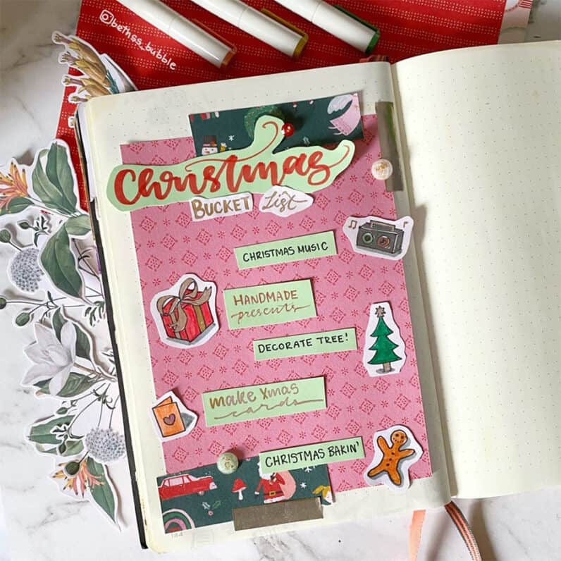 17 Christmas Bullet Journal Bucket List Ideas