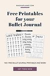 Free Bullet Journal Printables | Masha Plans
