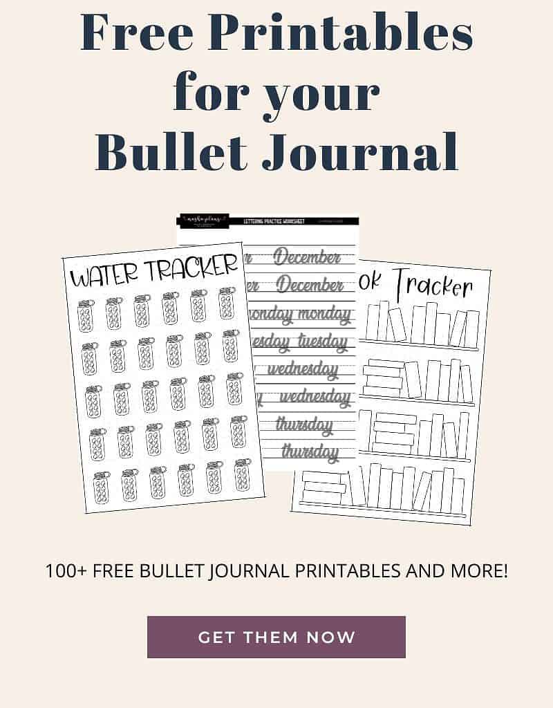 Free Bullet Journal Printables | Masha Plans