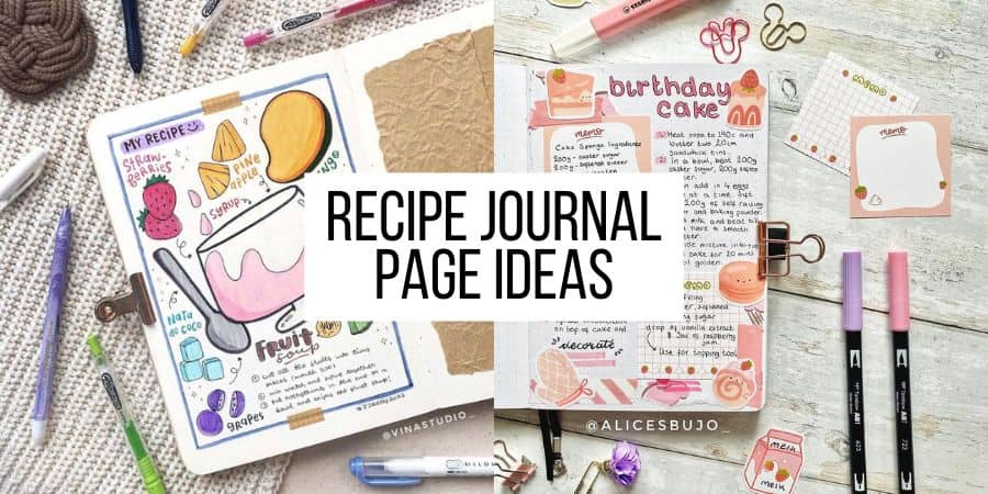 13 Recipe Bullet Journal Page Ideas