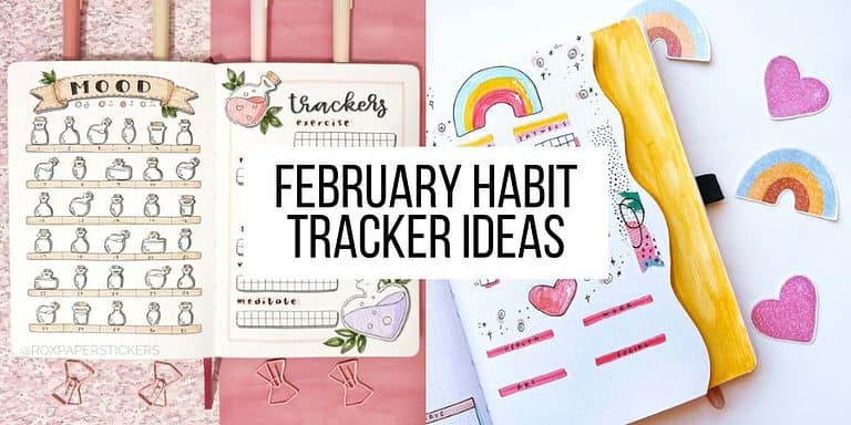 February Bullet Journal Habit Tracker Ideas