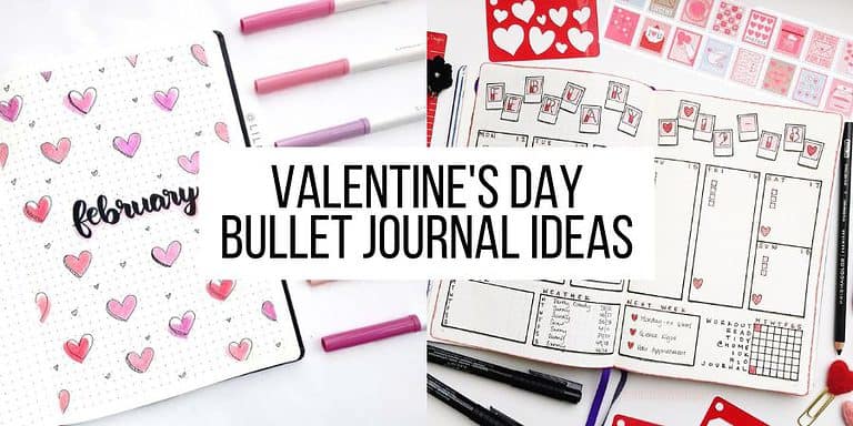 Valentine’s Day Bullet Journal Ideas