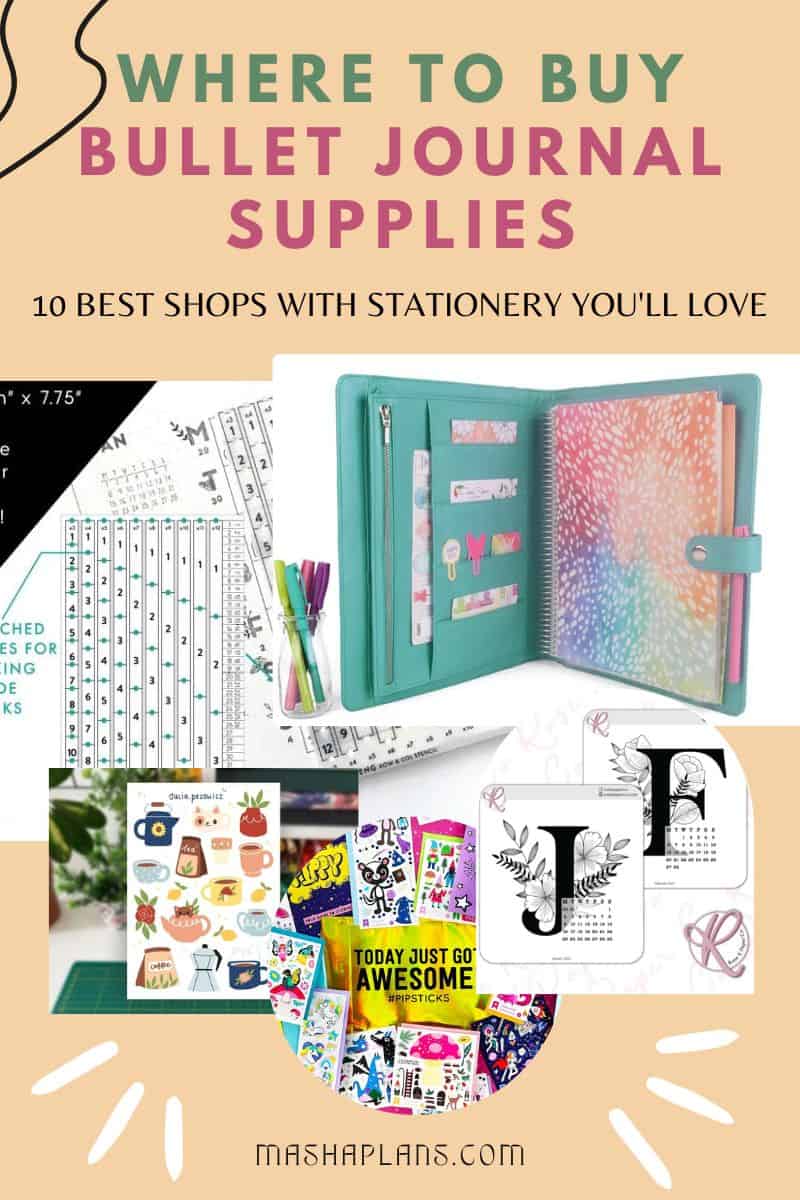 Where To Buy Bullet Journal Supplies You'll Love Masha Plans