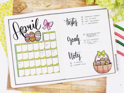 Easter Themed Bullet Journal Inspirations | Masha Plans