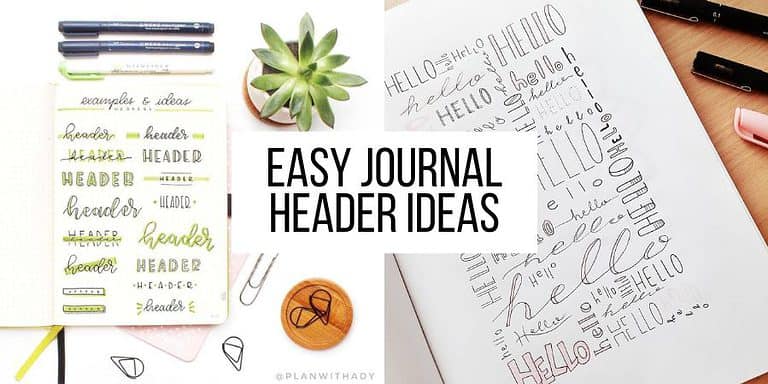Easy Header Ideas For Your Bullet Journal