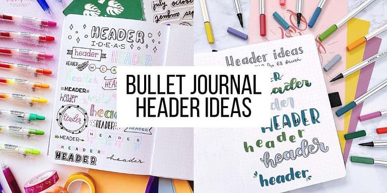 Fun And Creative Bullet Journal Headers