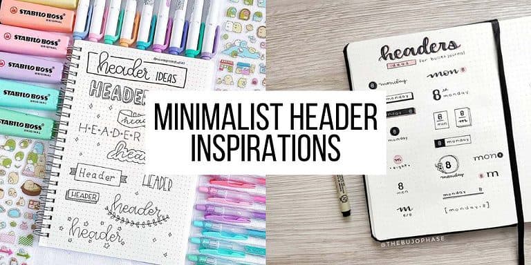 Minimalist Headers For Your Bullet Journal