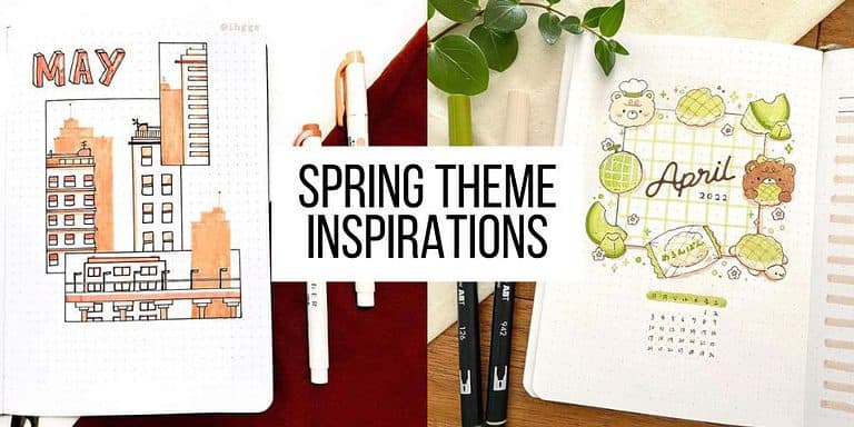 21 Spring Bullet Journal Theme Inspirations
