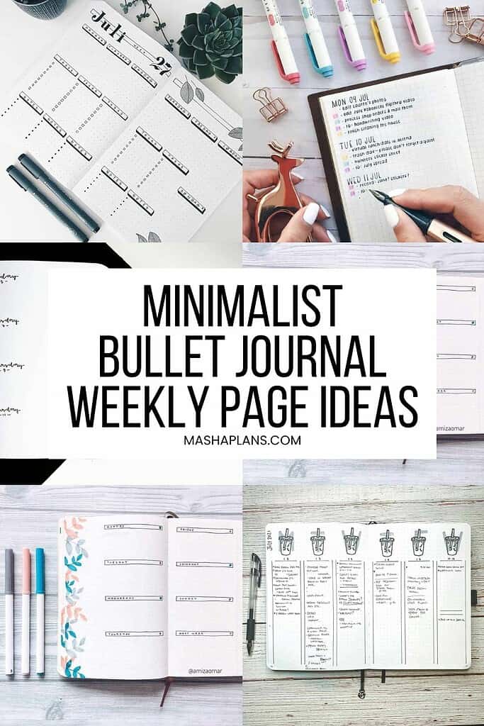 Bullet Journal Weekly Spread Ideas