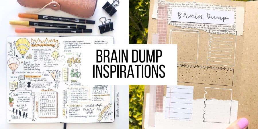 Bullet Journal Brain Dump Page Inspirations
