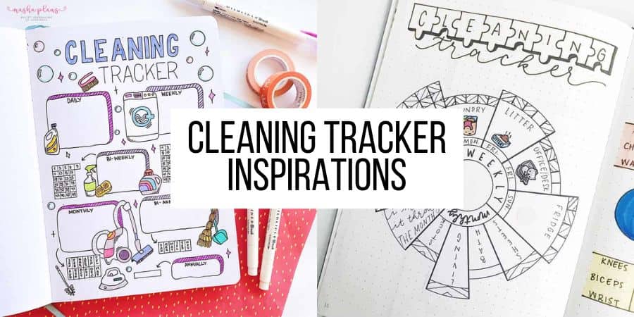 Bullet Journal Cleaning Tracker Inspirations