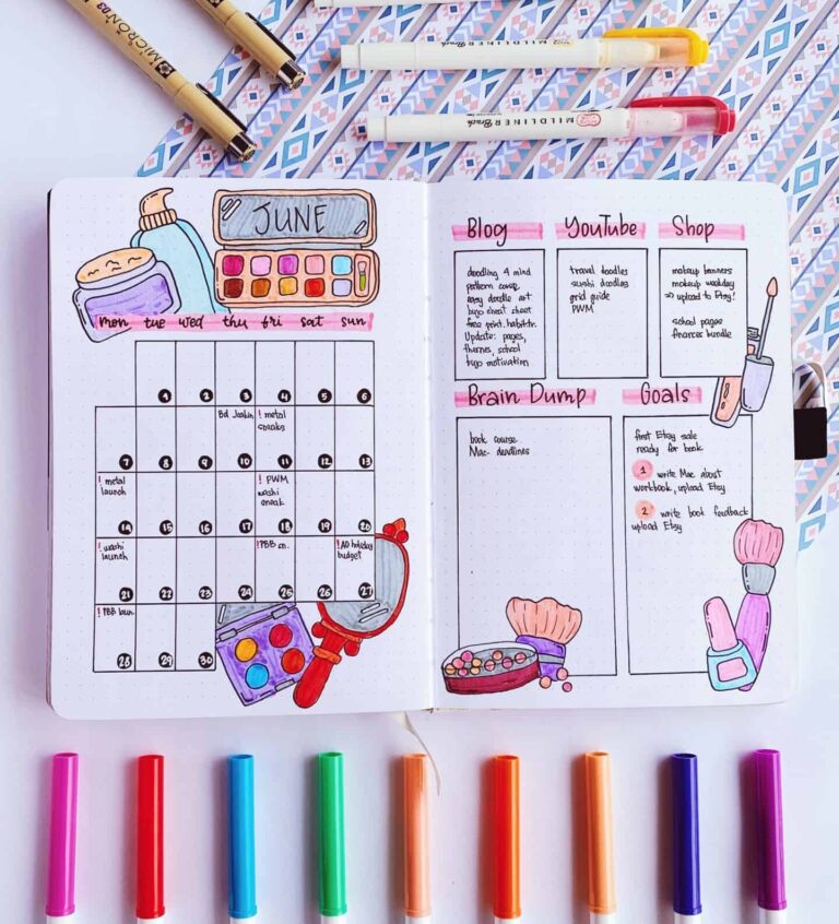 Bullet Journal Monthly Log And How To Use It | Masha Plans