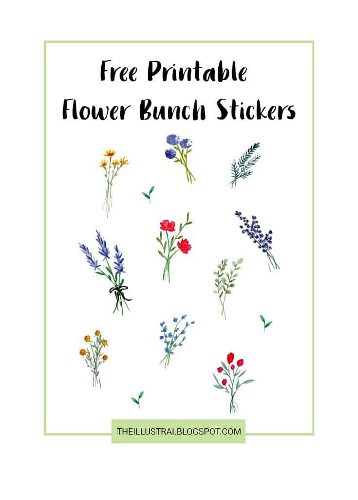 8 Free Flower Printables Including Days Of The Week Flower Stickers