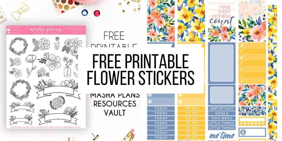 Free Printable Flower Stickers