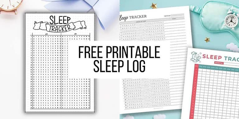9 Free Printable Sleep Log Bullet Journal Pages