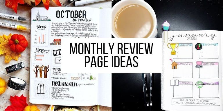 Monthly Review Bullet Journal Page Ideas