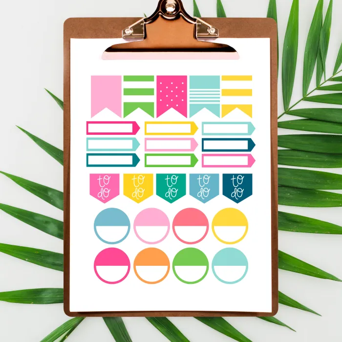 Starbucks cups stickers - Free planner printable - Lovely Planner