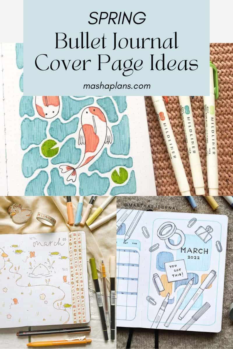 Spring Cover Page Ideas For Your Bullet Journal | Masha Plans