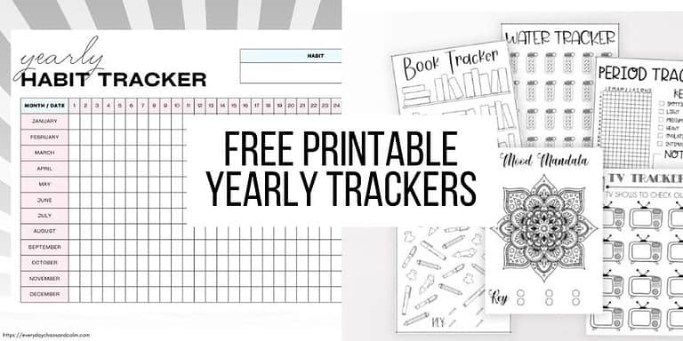 Yearly Habit Tracker Printables