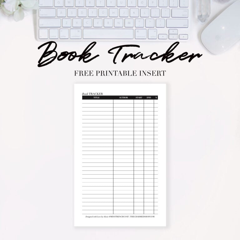 11 Free Bullet Journal Book Tracker Printables