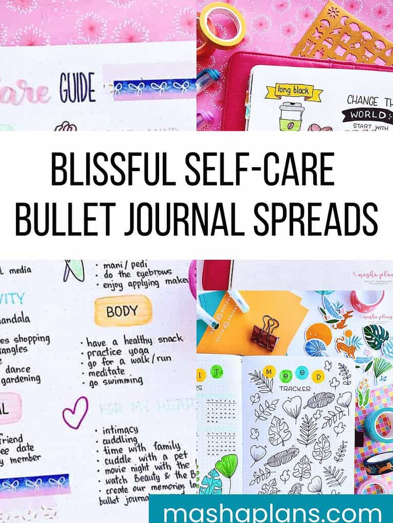 9 Blissful Self-Care Bullet Journal Spreads | Masha Plans