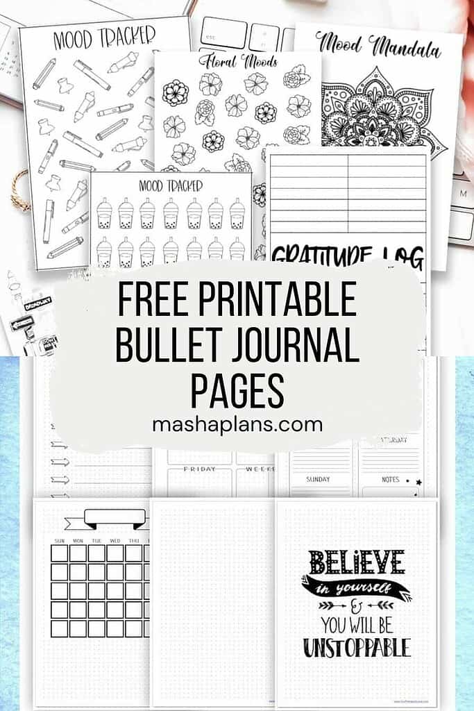 Free Printable Bullet Journal Pages