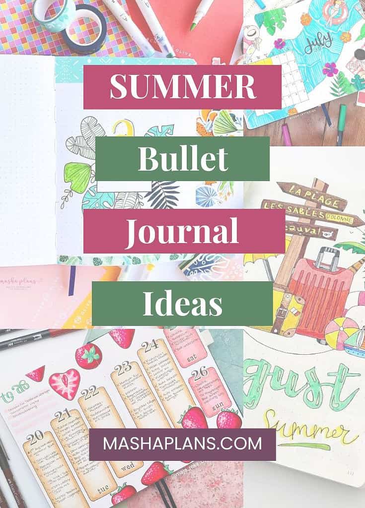Summer Bullet Journal Ideas | Masha Plans