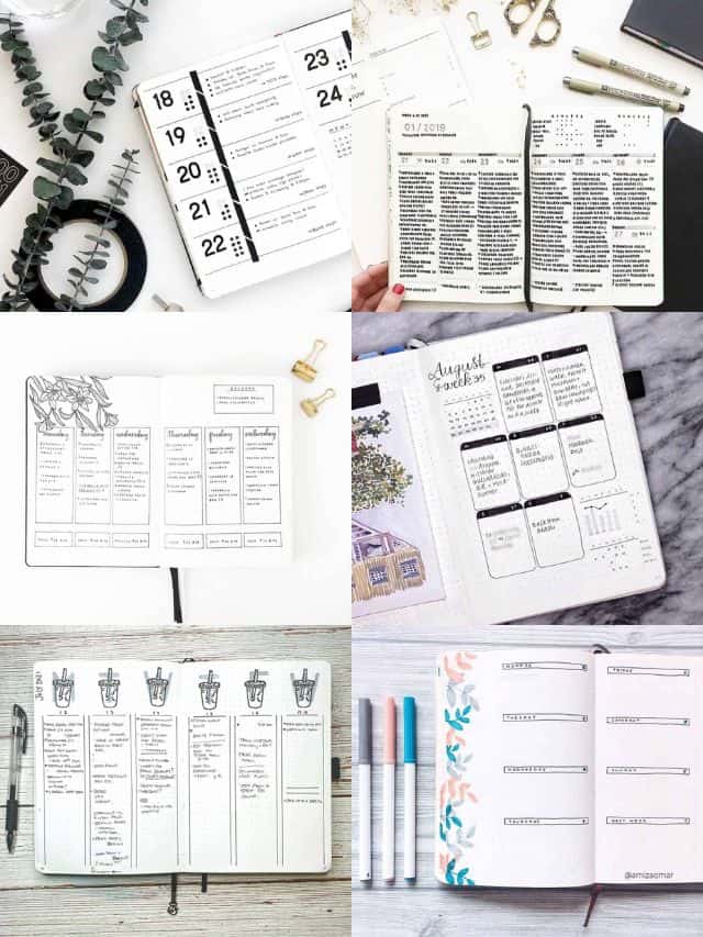 31+ Easy Minimalist Bullet Journal Weekly Spreads for Busy People Story
