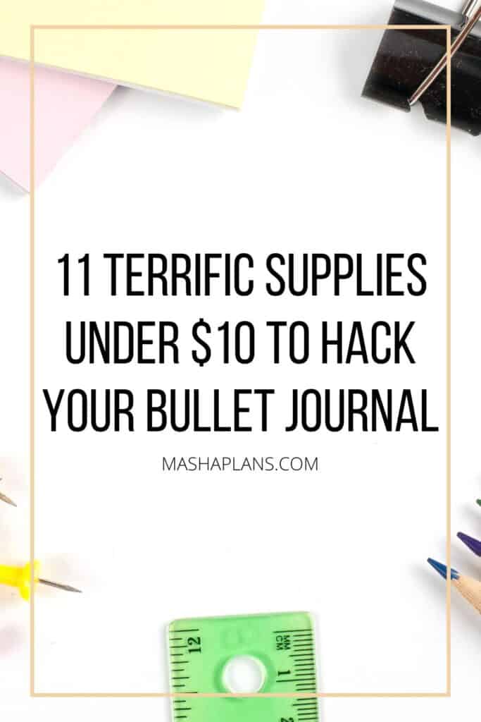 10 FREE (OR VERY CHEAP) BULLET JOURNAL SUPPLIES