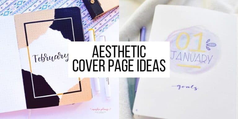 13 Aesthetic Cover Page Ideas For Your Bullet Journal