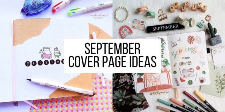 11 Stunning Bullet Journal September Cover Page Ideas
